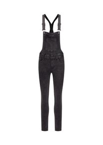 Urban Classics, Damen Latzjeans 'Dungaree', Black Denim