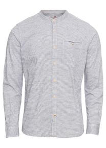 Tom Tailor, Herren Hemd 'floyd nep stripe mao shirt', Weißmeliert