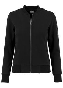 Urban Classics, Damen Ladies Sweat Bomber Jacket, Schwarz
