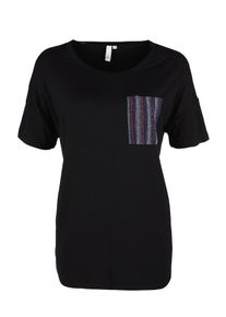 Q/S Designed By, Damen T-Shirt, Schwarz