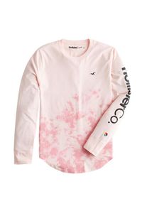 Hollister, Herren Shirt 'LS CO-OP PRINT LOGO', Rosa