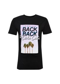 Mister Tee, Herren T-Shirt 'Cali Cali', Lila / Schwarz / Weiß