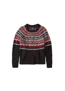 Abercrombie & Fitch Abercrombie & Fitch, Damen Pullover 'SNOWFLAKE PATTERN CREW', Rot / Schwarz / Weiß