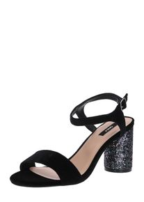 Only, Damen Absatzsandalen 'Balsa Glitter', Schwarz