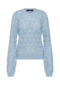 Véro Moda VERO MODA, Damen Pullover 'VMCARRIE LS PATTERN BLOUSE', Hellblau