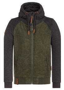 Naketano, Herren Jacke 'Trallafitti Titti', Marine / Oliv