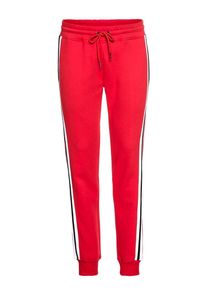Urban Classics, Herren Jogginghose '3-Tone Side Strip Terry Pants', Navy / Feuerrot / Weiß
