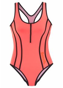 Bench, Damen Badeanzug, Orange / Schwarz