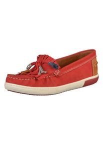Marco Tozzi, Damen Slipper, Braunmeliert / Rot