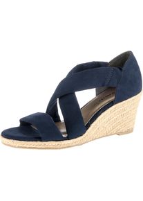 Tamaris, Damen Keilsandaletten, Hellbeige / Enzian