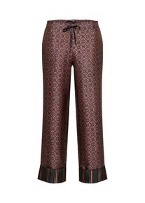 Scotch & Soda SCOTCH & SODA, Damen Hose 'Structured wide leg pyjama pants with contrast stripe at hem', Lila / Rosa / Schwarz