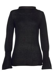 Boysen's BOYSEN'S, Damen Strickpullover, Schwarz