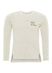 name it, Mädchen T-Shirt, Grau / Weiß