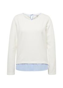 Tom Tailor, Damen Sweatshirt, Rauchblau / Offwhite