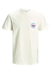 Jack & Jones JACK & JONES, Herren T-Shirt, Hellblau / Rot / Weiß