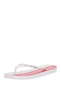 Calvin Klein Jeans, Damen Slipper 'DORI', Rot / Wei&szlig;