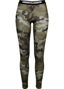 Urban Classics, Damen Leggings, Grau / Grün / Schwarz