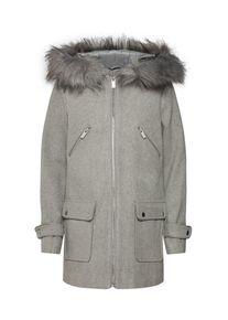 New Look, Damen Jacke '13.02 WW MADISON FUR HOOD DUFFLE P8', Hellgrau