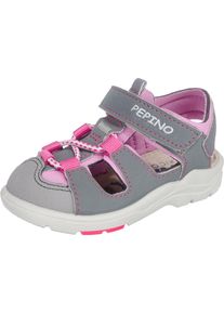Pepino, Mädchen Sandalen, Grau / Rauchgrau / Hellpink