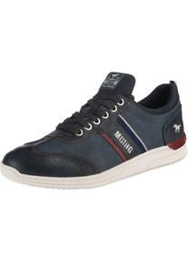 Mustang, Herren Sneakers Low, Blue Denim / Dunkelblau / Rot