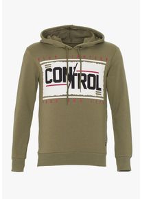 PLUS EIGHTEEN, Herren Pullover, Khaki / Rot / Offwhite