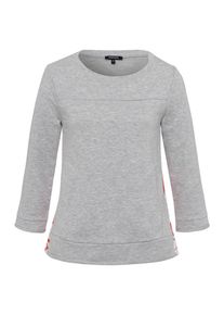 More & More MORE & MORE, Damen Sweatshirt, Grau / Rot / Schwarz / Weiß