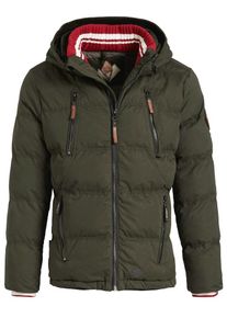 Khujo, Herren Jacke 'DOME', Khaki / Rot / Wei&szlig;