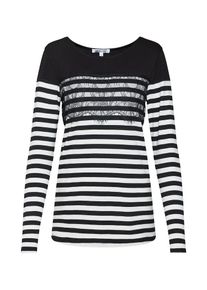 ABOUT YOU, Damen Shirt 'Jamie', Schwarz / Weiß
