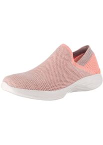 Skechers, Damen You Rise Sneakers Low, Hellgrau / Lachs
