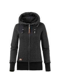 Ragwear, Damen Sweatjacke ' Yoda', Graumeliert / Schwarz