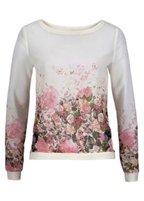 Aniston, Damen Druckbluse, Rosa / Offwhite