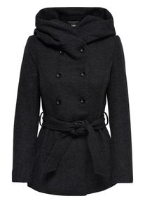 Only, Damen Wollmantel, Schwarz