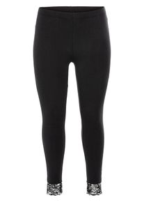 sheego Casual, Damen Leggings, Schwarz