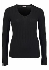 Kangaroos, Damen V-Ausschnitt-Pullover, Schwarz