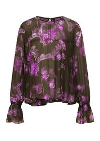 Y.A.S, Damen Bluse, Lila / Schwarz