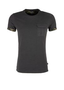 Q/S Designed By, Herren T-Shirt, Mokka / Khaki / Schwarzmeliert