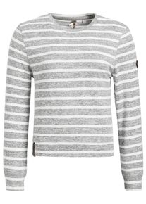 Khujo, Damen Pullover 'FENJA', Grau / Wei&szlig;