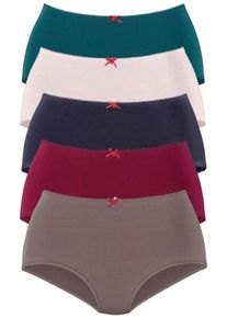 Petite Fleur, Damen Taillenslips (5 Stück), Beige / Dunkelblau / Taupe / Petrol / Dunkelrot