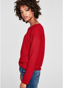s.Oliver RED LABEL, Damen Struktur-Sweater, Feuerrot