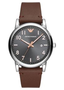 Emporio Armani, Herren Uhr, Kastanienbraun / Schwarz / Silber