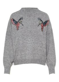 Véro Moda VERO MODA, Damen Pullover, Graumeliert / Hellpink