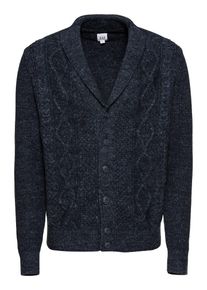 GAP, Herren Strickjacke 'BUDDING CABLE SHAWL CARDI', Navy