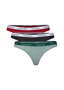Calvin Klein Underwear, Damen Strings 'THONG', Grün / Rot / Schwarz