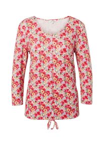 Tom Tailor, Damen T-Shirt, Creme / Pastellgelb / Pink