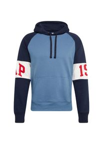 GAP, Herren Sweatshirt 'LOGO COLORBLOCK PO HD', Marine / Rauchblau