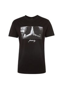 Mister Tee, Herren T-Shirt 'Pray', Grau / Schwarz