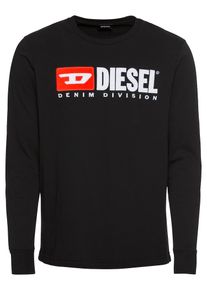 Diesel, Herren Langarmshirt 'T-JUST-LS-DIVISION', Rot / Schwarz / Weiß