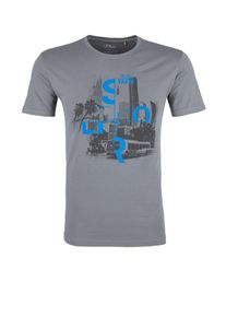 s.Oliver RED LABEL, Herren T-Shirt, Royalblau / Grau / Graphit