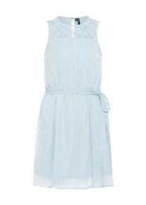 Véro Moda VERO MODA, Damen Spitzen Kleid ohne Ärmel, Hellblau