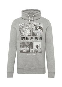 Tom Tailor Denim, Herren Sweatshirt, Graumeliert / Schwarz
